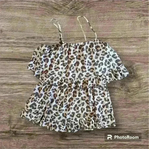 Vestique Miss Life of the Party Animal Print Top Size Small - like new - Picture 2 of 5